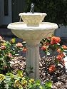 Smart Solar 34251RM1 Antique White Stone Kensington Gardens 2-Tier Solar-On-Demand Fountain
