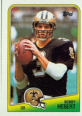 1988 Topps #55 Bobby Hebert - New Orleans Saints (Football Cards)