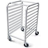 New Star 1 pc Commercial Kitchen 10 Tier Bun Pan Rack Sheet Pan Rack with Brake Wheel