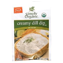 Simply Organic Creamy Dill Dip, 0.70-Ounce Packet (Pack of 24)