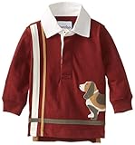Kitestrings Baby-Boys Infant Cotton Jersey Long Sleeve Rugby, Hart Red, 24 Months