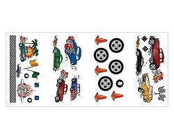 Road Racers Racing Trucks Cars Wall Sticker Appliques