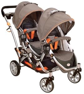 Contours Options Tandem II Stroller, Tangerine