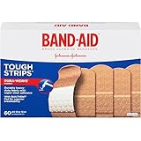 Band-Aid Brand Adhesive Bandages, Tough Strips, 60 Count