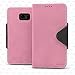 Cellto Galaxy S6 Edge Premium Wallet Case with HD Screen Protector [Reversible Magnetic Closure] Diary Cover w/ Card Slots Top Quality & Stand in Multiple Angles + Life Time Warranty - Baby Pink / Black