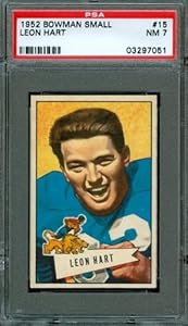1952 Bowman Small #15 - Leon Hart - PSA 7 -- Detroit Lions HoF