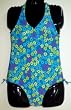 Girls Teal/Ditsy Flowers One-Piece Swimsuit by In Gear. Sizes 4/5 to 14/16.