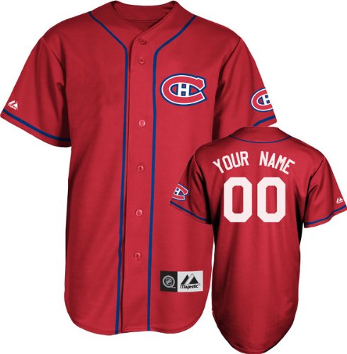 Montreal Canadiens Jersey: Scarlet Customizable NHL Replica Baseball Jersey