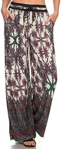 Yado Women's Wide Leg Printed Palazzo Pants-Floral