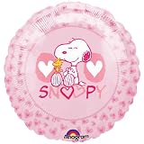 Snoopy & Woodstock Pink Hearts Mylar Balloon 18"