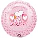 Snoopy & Woodstock Pink Hearts Mylar Balloon 18"