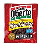 Oh Boy! Oberto Peppered Natural Style Beef Jerky, 3.5-Ounce Bags (Pack of 6)