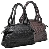DOUCE Bubble Quilted 2-Way Wearing Oversized Shopper Tote Shoulder Bag Hobo Satchel Handbag Purse