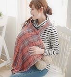 (ディーコッテ) D'Kotte  どこでも授乳 エプロン タイプ ワイヤー入り 授乳 ケープ タータンチェック 柄 ナーシング カバー ショール お出かけ 便利 薄手 コットン 洗濯可 オールシーズ