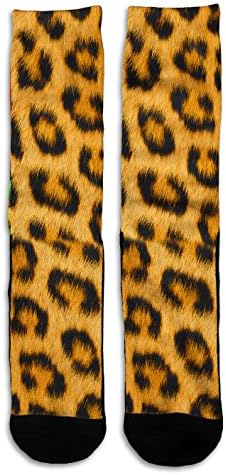 Cheetah Print - Custom Elite Style Athletic Sport Socks Crew 18"