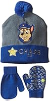 Nickelodeon Little Boys' Paw Patrol Chase Hat and Mitten Set