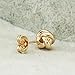 FM42 Woven Love Knot Stud Earrings 7mm E221