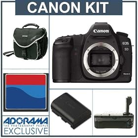 Canon EOS-5D Mark II Digital SLR Camera Body Kit,- USA Warranty - with 8GB CF Memory Card, Spare Canon LP-E6 Battery, Slinger Camera Bag, Flashpoint Professional Battery Grip