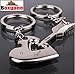 2 Pairs E-tech Couple Keychain Lover Heart Cute Jewelry Keychain Key Ring
