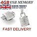 Diamond Lock Necklace Usb Memory Stick Flash Pen Drive 4 Gb 