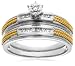 

10k Two-Tone Diamond Engagement Ring (1/6 cttw, I-J Color, I3 Clarity)