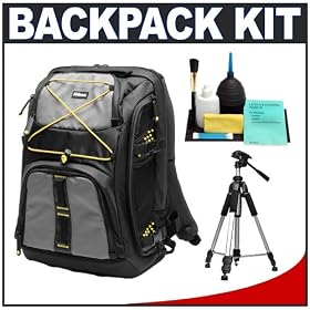 Nikon Digital SLR Camera & Laptop Backpack + Tripod + Cleaning Kit for D700, D5000, D3000, D300s, D300, D200, D90, D60, D40, D40x