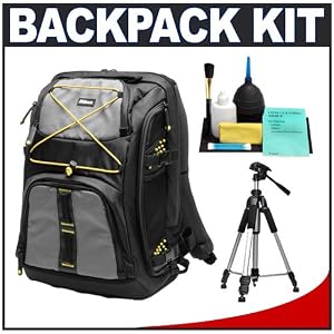 Nikon Digital SLR Camera & Laptop Backpack + Tripod + Cleaning Kit for D700, D5000,... by 