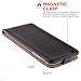 Caseflex iPhone 6 Plus Case Black Genuine Leather Flip Cover