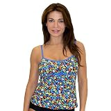 A Shore Fit Mini Tropical Fish Print Tankini Top MULTI 8
