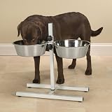 5 Quart - White - ProSelect Adjustable White Dog Diners