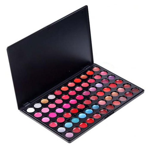 KINGMAS(R) 66 Color Professional Lip Gloss Lipstick Cosmetic Makeup Palette
