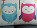 Decorbox Cotton Linen Square Throw Pillow Case Decorative Cushion Cover Pillowcase Cartoon Cute Owls and Trees 18 