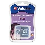 Verbatim 96807 8GB MicroSDHC Card with Adapter (Black)