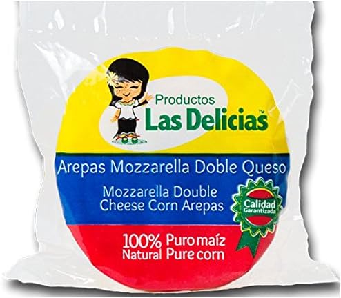 Arepas Mozzarella Doble Queso (PACK OF 4) Mozzarella Double Cheese Corn Arepas