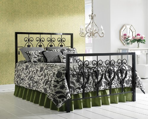 Calypso Contemporary Glossy Black Finish Twin Size Bed w/ Frame