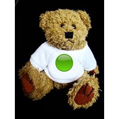 Teddy Bear mit T-Shirt mit der Grafik: Button-Gr�n