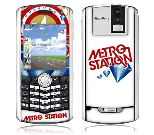  Music Skins MS-MSTA10065 Blackberry Pearl- 8100- Metro Station- Captain America Skin