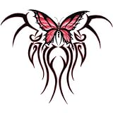 Red Tribal Butterfly Sticker-Large