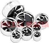 IMAGE OF BLACK AND STEEL PINWHEEL TUNNELS 22MM