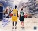 Magic Johnson Los Angeles Lakers Signed 8X10 Photo - Magic/Bird Children At The Boston Garden -