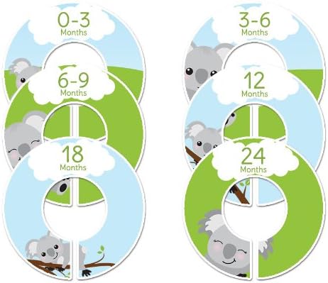Koala #56 Baby Closet Dividers Boy Clothes Organizers Set of 6