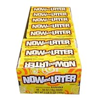 Now and Later Banana Flavored Candy Forty-Eight 4-Piece Bars