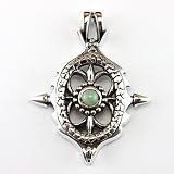 Maori Sterling Silver pendant with Jade Stone