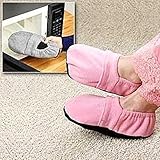 Lily's Home&reg; Microwave Heated Slippers - (Pink) Fits Ladies Sizes 7-10