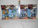 Hot Wheels Speed Racer Action Figure 2 Packs. The Four Included Speed Racer Two Packs are Rollin Thunder, Battle Board, Rockin Rocketbike, Kart Cannon. Includes Speed Racer (3), Pops, Spridle, Chim Chim, Racer X, Taejo, Jack Cannonball Taylor.