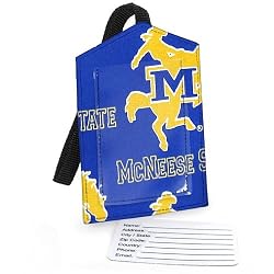 McNeese State Cowboys Luggage Tag McNeese State University Travel Accessories- Gifts and Gift Ideas For GRADUATION Him Her Men Man Women Ladies Alumni, Students, Fans, Travelers Teachers High Quality