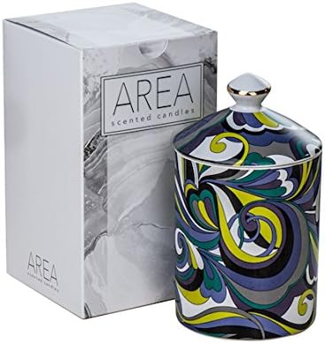 Scented Candles By AREA. 100% Soy Wax Aromatherapy Candle- Eclectic Design (Ocean Scent)