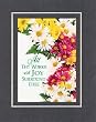 Beautiful and Inspiring 8 x 10 Inches Frame able Inspirational Floral Note Card (All thy Works with Joy Surround Thee) on Double Beveled matting