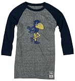 Kansas Jayhawks adidas Originals Women's Vintage Mascot 3/4 Sleeve Tri-Blend T-Shirt