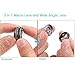 New Clip Lens Apexel 3 in 1 Phone Lens Kit 180 Degree Fisheye + 0.65x Supreme Wide Angle + 10x Macro Lens for Iphone Samsung Phones Tablets Silver